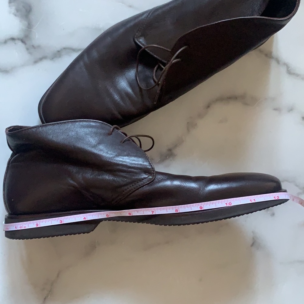 Ermenegildo Zegna Brown Leather Ankle Lace-Up Boot - Picture 12 of 14